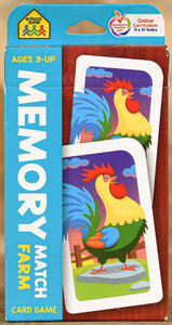 Card Game School Zone - Memory Match Farm