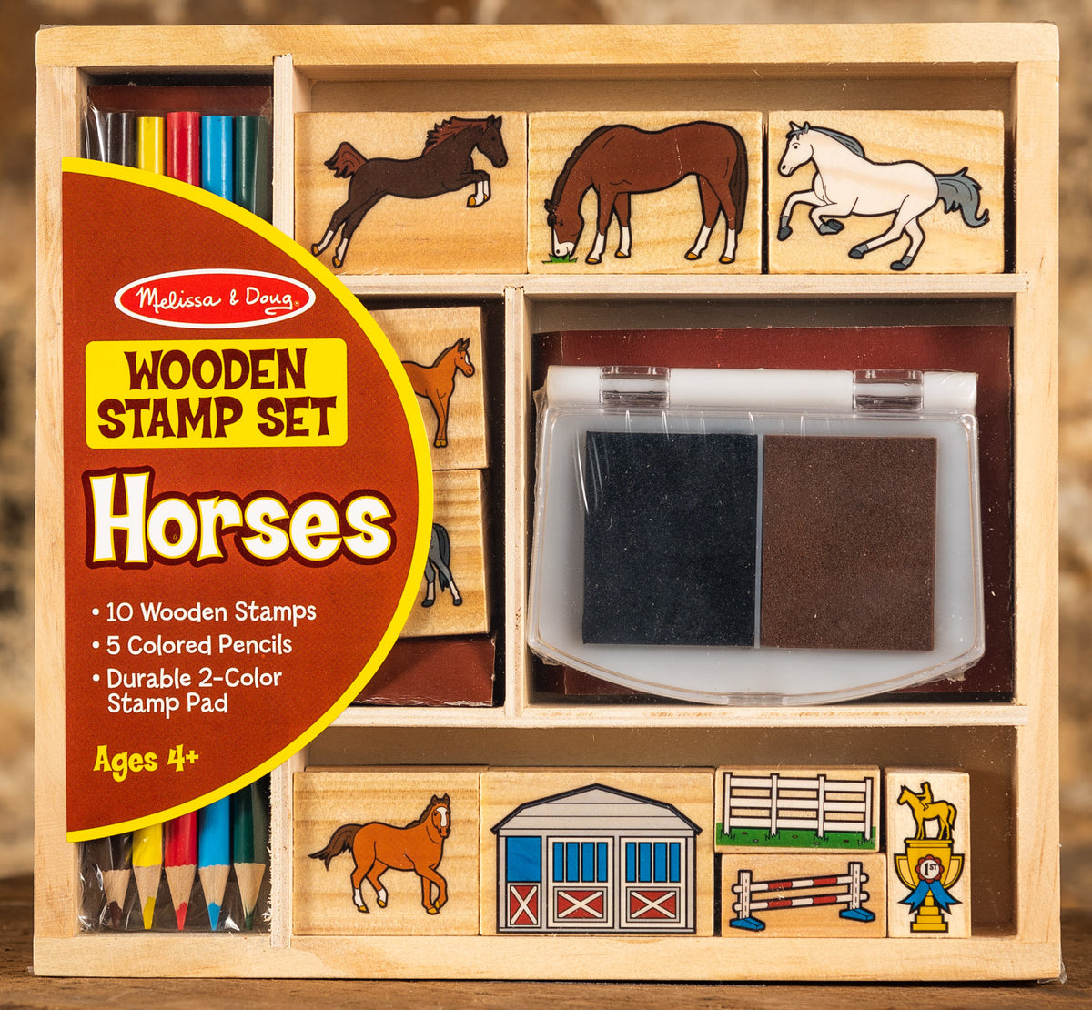 Melissa and Doug Wooden Stamp Set- Horses 2410 – Good's Store Online