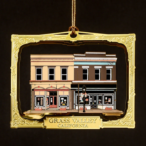 Downtown Grass Valley Ornament - Yuba Blue (2020)