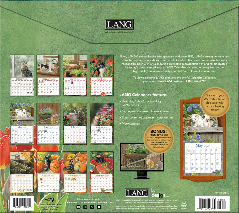 Cats In The Country 2024 Wall Calendar Foothill Mercantile