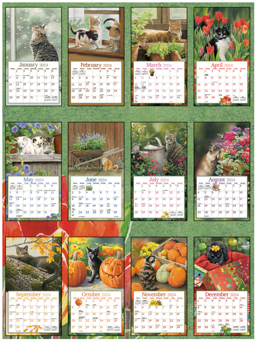 Cats In The Country 2024 Wall Calendar Foothill Mercantile