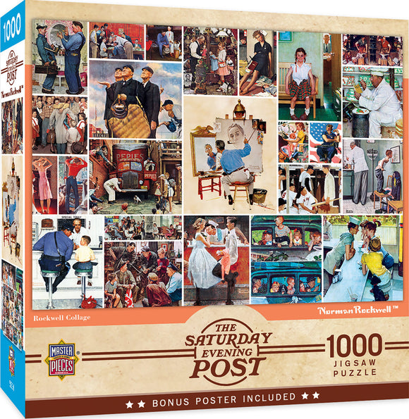 Saturday Evening Post Rockwell Collage - 1000 Piece Puzzle