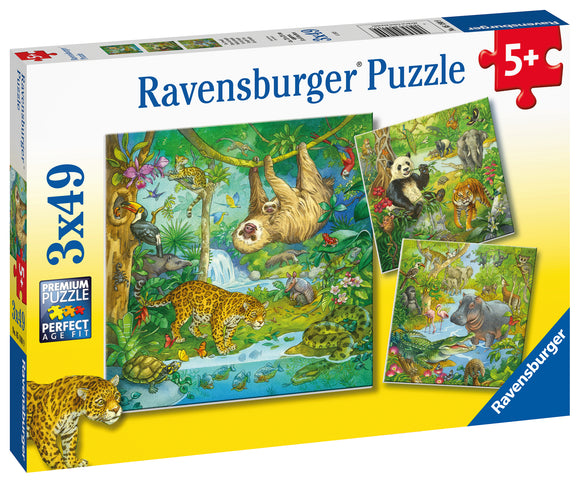 Jungle Fun - 3 x 49 Piece Puzzle