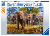 Elephant Family - 500 Piece Puzzle