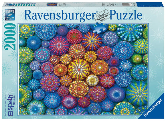 Radiating Rainbow Mandala - 2000 Piece Puzzle