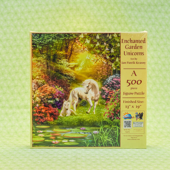 Enchanted Garden Unicorns 500 Piece Puzzle