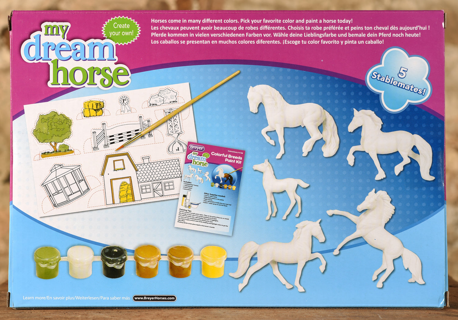 Stablemates - Paint Your Own Horse - Colorful Breeds Kit (retired