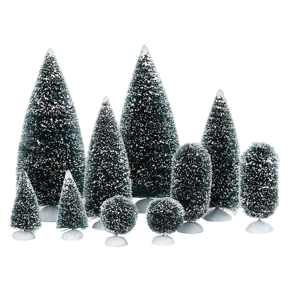 Bag-O-Frosted Topiaries, Small - Set of 10