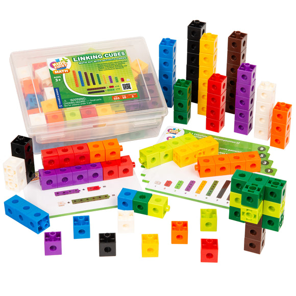 Kids First Math - Linking Cubes Math Kit with Activity Cards