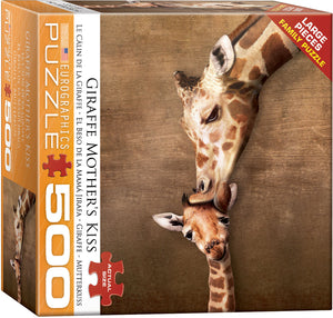 Giraffe Mother's Kiss 500 Piece Puzzle