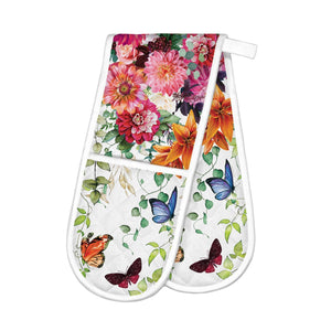 Sweet Floral Melody - Double Oven Glove