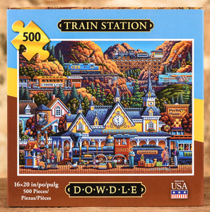 Train Station 500 Piece Puzzle