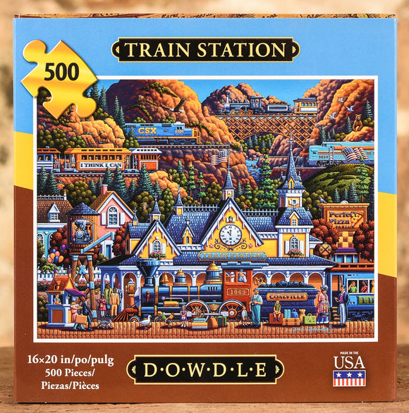 Train Station 500 Piece Puzzle