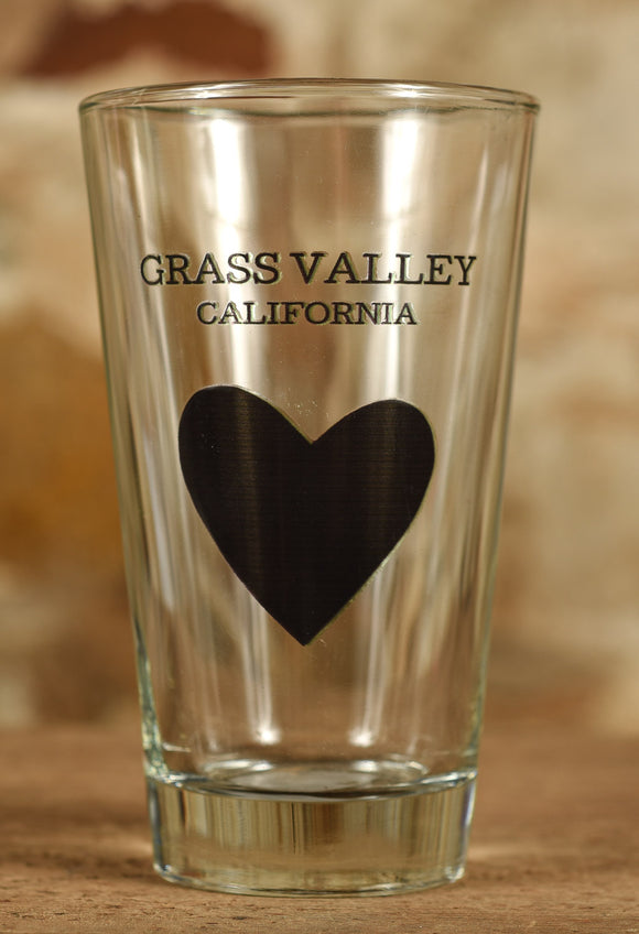 Pint Glass - Grass Valley Love