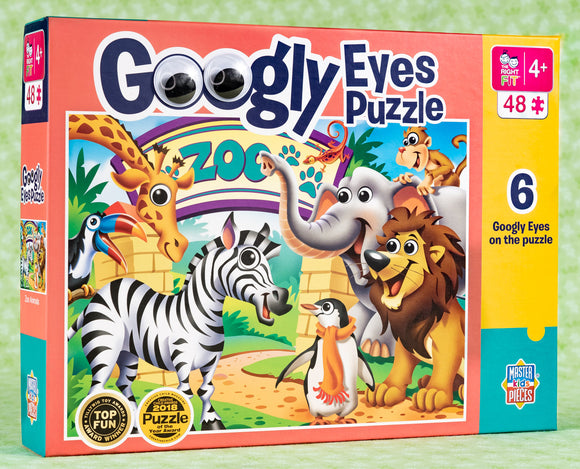 Zoo Animals Googly Eyes 48 Piece Puzzle