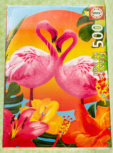 Flamingos 500 Piece Puzzle