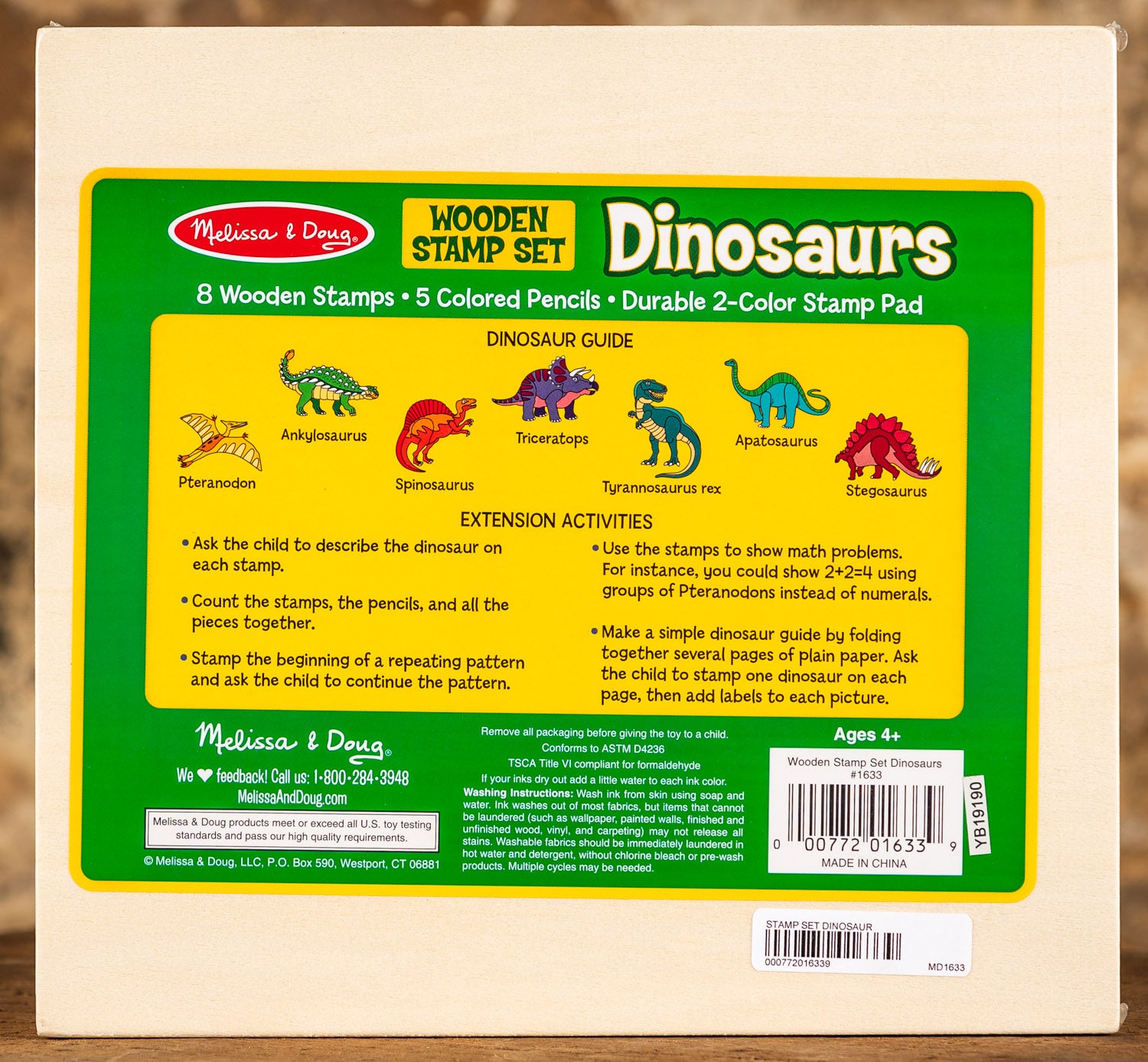 Wooden Stamp Set - DINOSAUR