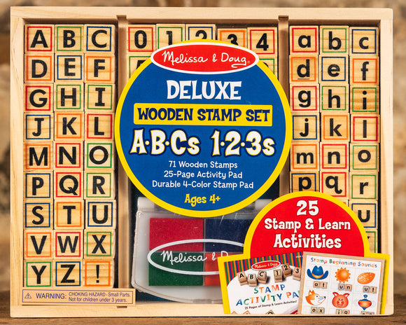 Melissa & Doug Stamp Set, Wooden, Alphabet