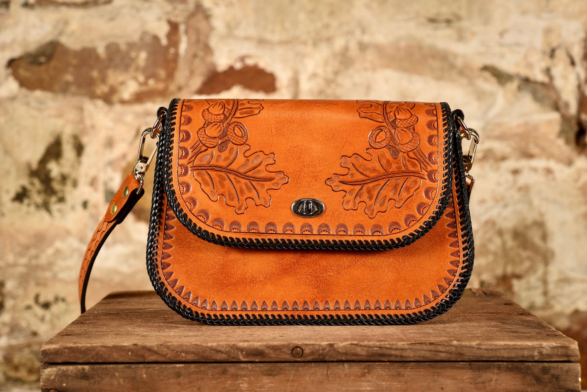 Dorothea Hand-Tooled Leather Purse – Trends & Traditions Boutique