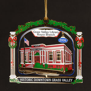 Downtown Grass Valley Ornament - The Library (2006)