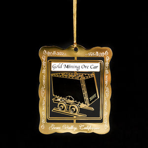 Downtown Grass Valley Ornament - Ore Cart (2014)
