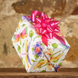 Complimentary Gift Wrap: Damselflies & Flowers