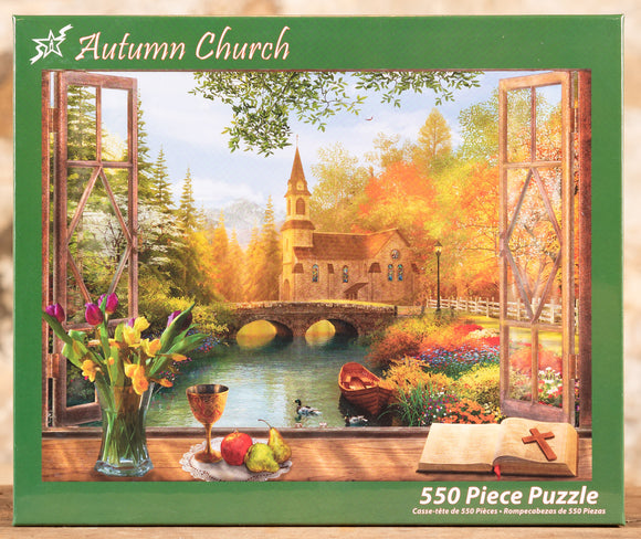 Autumn Church - 550 Piece Puzzle