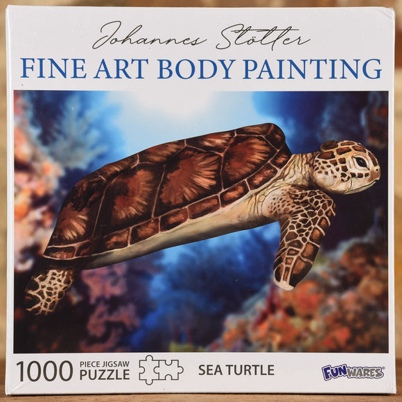 Sea Turtle - Fine Art Body Painting 1000 Piece Puzzle