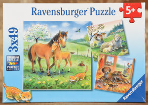 Cuddle Time (horses) 3 x 49 Piece Puzzle