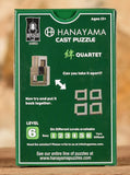 Hanayama Cast Puzzle - Level 6 - Quartet