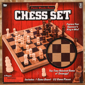 Chess Set - Classic Wooden Games 10"