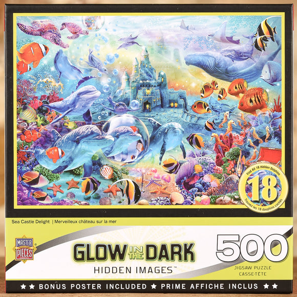 Sea Castle Delight - 500 Piece Glow in the Dark Puzzle