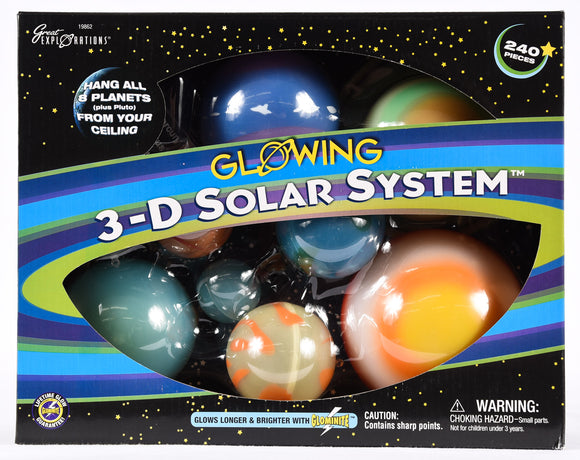 Glowing 3D Solar System