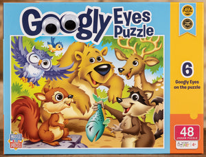 Woodland Animals Googly Eyes - 48 Piece Puzzle