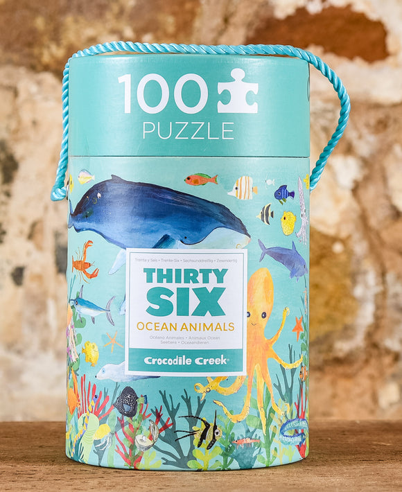 Thirty Six Animals 100 Piece Puzzle - Ocean Animals