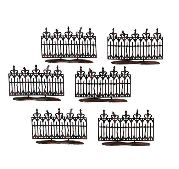 Spooky Wrought Iron Fence - Set of 6