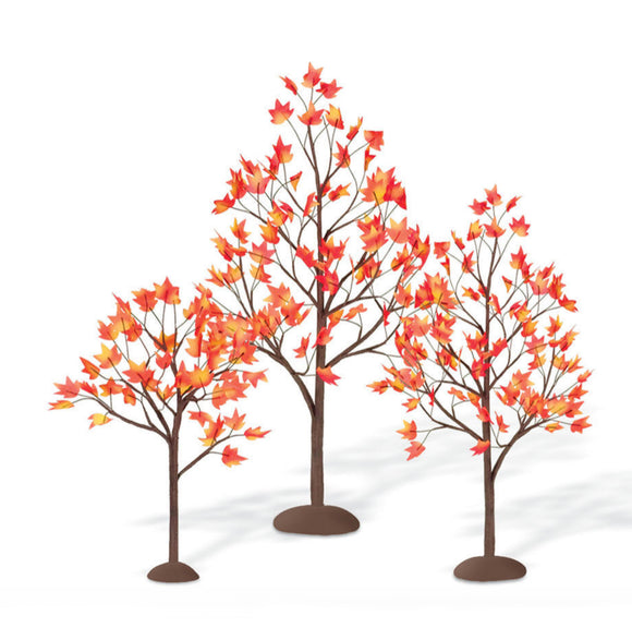 Autumn Maple Trees - Set of 3