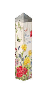 Art Pole From Studio M  - Bloom with Grace 20"