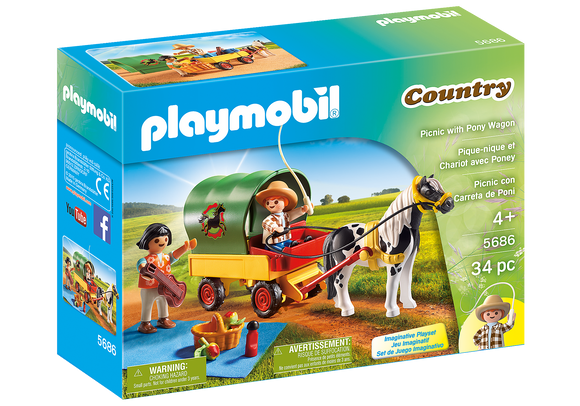 Playmobil Picnic with Pony Wagon Foothill Mercantile