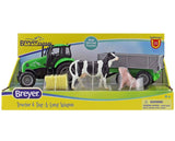 Stablemates - Breyer Farms Collection: Tractor and Tag-A-Long Wagon