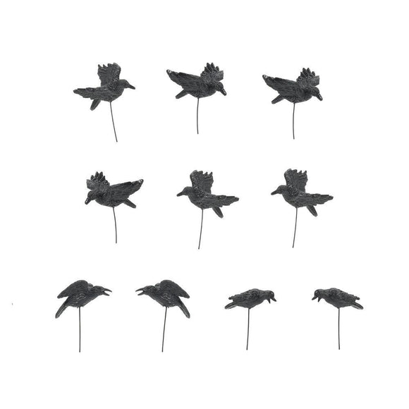 Halloween Crows - Set of 10