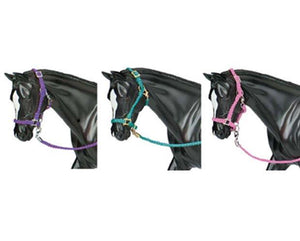 Nylon Halter With Lead Rope - 3 piece assortment in hot colors