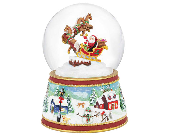 Santa's Sleigh -  Musical Snow Globe from Breyer